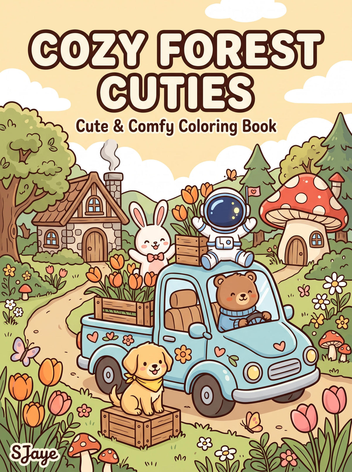 Cozy Forest Cuties Coloring Book