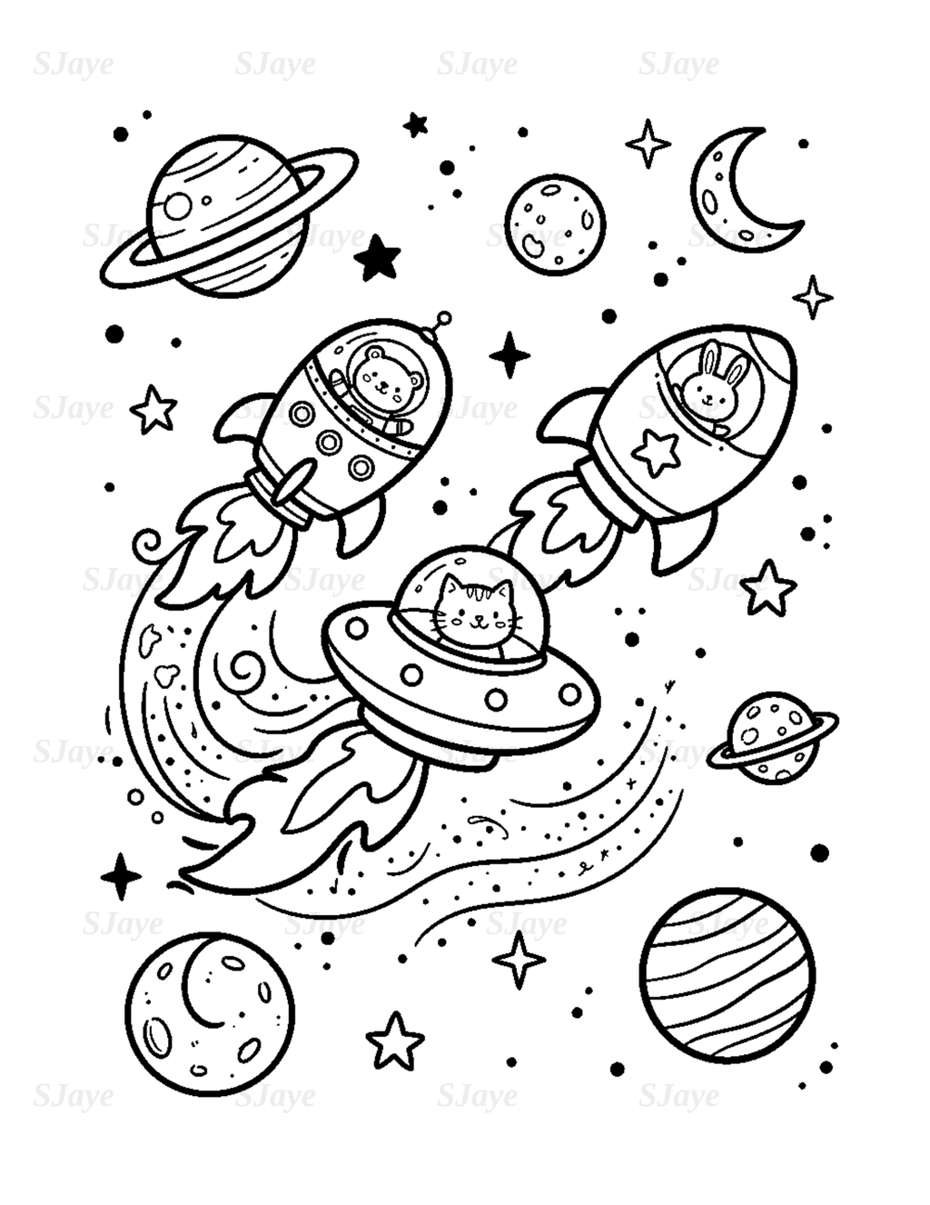 Cozy Space Heroes — Coloring Book